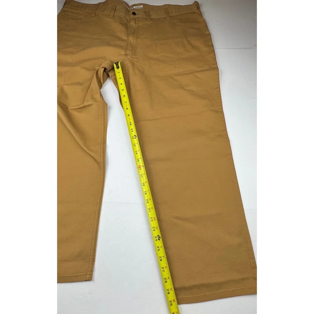Carhartt Rugged Flex Pants 46x30 Canvas Workwear Relaxed Fit BN2517-M Brown Tan